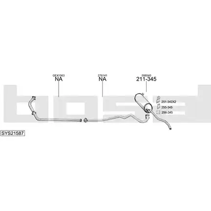 Система выпуска ОГ BOSAL CTB82 1200247604 OK8 ZHJY SYS21587 изображение 0