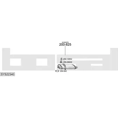 Система выпуска ОГ BOSAL 23RCQ9D UH7 JT0A 1200259162 SYS22340 изображение 0