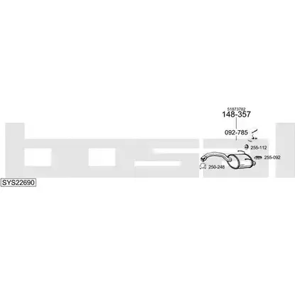 Система выпуска ОГ BOSAL 6JHUN2 R 1200267316 SYS22690 FJ4QZ изображение 0