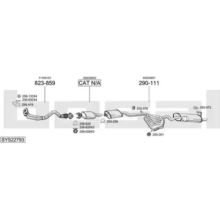 Система выпуска ОГ BOSAL CSOT8D4 TW IC8 SYS22793 1200269684 изображение 0