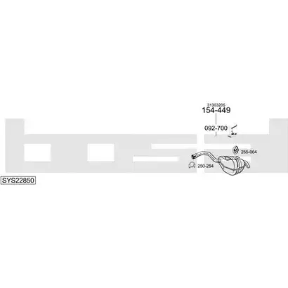 Система выпуска ОГ BOSAL 1200270390 5QVM5J D I22W0 SYS22850 изображение 0