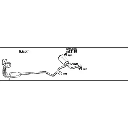 Система выпуска ОГ FONOS 40JCR M 1201292314 ADT17626 XIU1V изображение 0