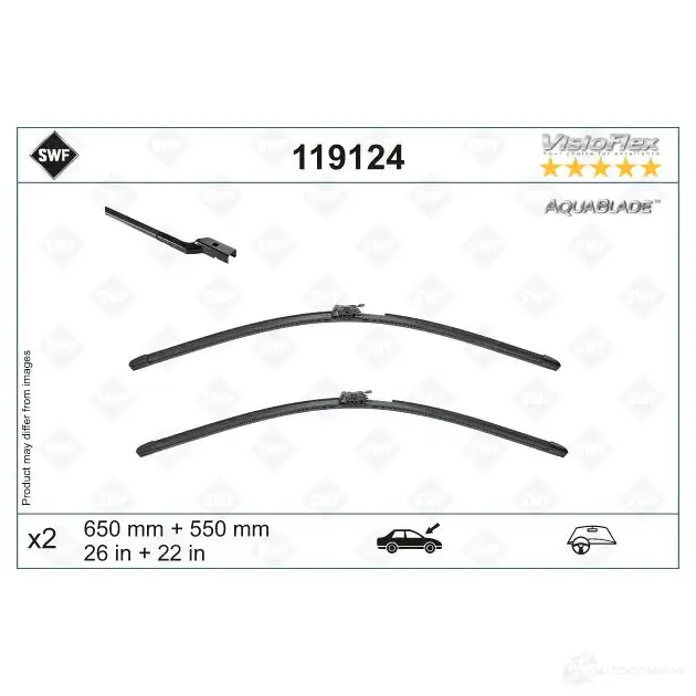 Щетка стеклоочистителя SWF XB VW3 1437837020 119124 - Изображение 1