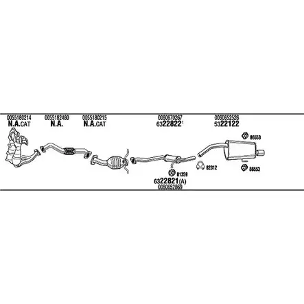 Система выпуска ОГ FONOS A DVZ9 08NEU3 1201295594 ARP16617 изображение 0