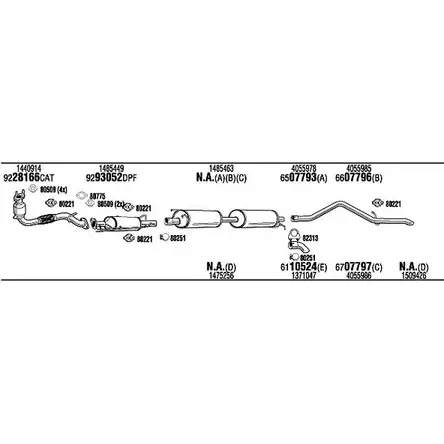 Система выпуска ОГ FONOS WBEC6SL FOK019602BA BPI Z25B 1201367126 изображение 0