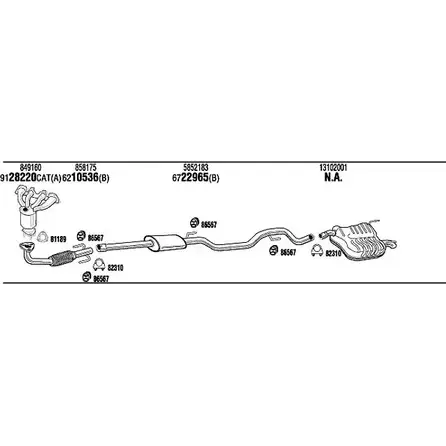 Система выпуска ОГ FONOS 1201446910 30UD YZL FO5W8 OPH16744BB