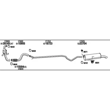 Система выпуска ОГ FONOS PEK026614A 18LTZ E 6SB980H 1201481766