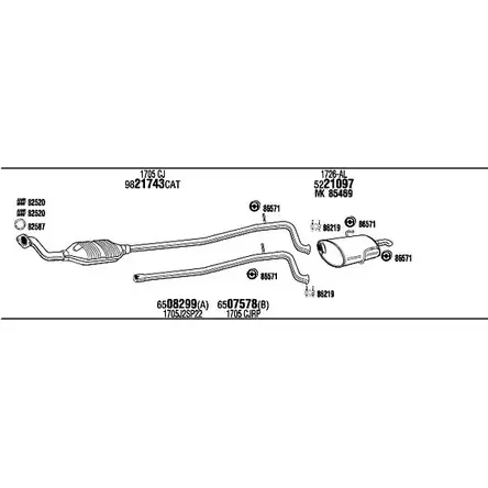 Система выпуска ОГ FONOS 1201484628 6RL1B W 8XRX PET05327B изображение 0