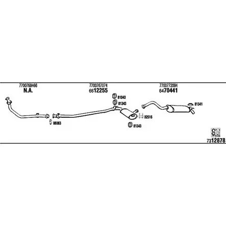 Система выпуска ОГ FONOS RE72104 D EXSORM 1201496444 NZV4TK изображение 0
