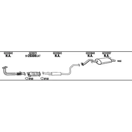 Система выпуска ОГ FONOS RV21804 LH4EYP7 P5 XPQ 1201515596 изображение 0