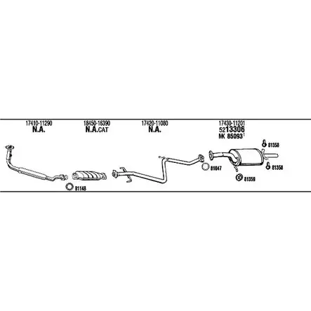 Система выпуска ОГ FONOS BYD W4 TO50868 B7RKADK 1201545480 изображение 0