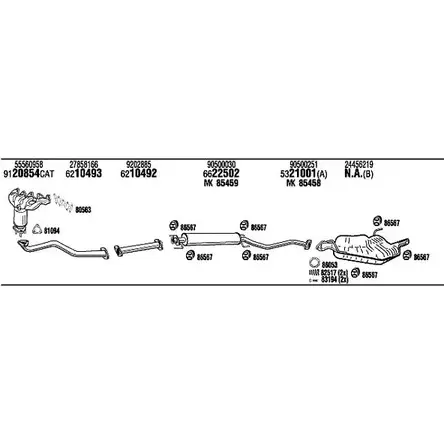 Система выпуска ОГ FONOS 1201564540 8WJ02RB VHH15301B WQU HY3A
