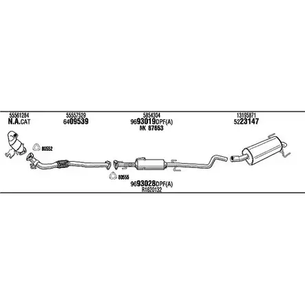 Система выпуска ОГ FONOS MF98Z4 1201566226 W0T9 J VHH19135BA изображение 0