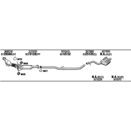 Система выпуска ОГ FONOS M2C18K V 8WZ1I 1201580142 VOK023156BB изображение 0