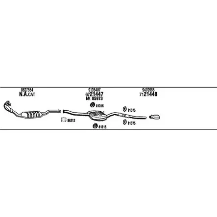 Система выпуска ОГ FONOS TK896IN 73L53S Z 1201583920 VOT17616A изображение 0