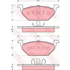 Комплект тормозов, дисковый тормозной механизм TRW GTD1113 2Q4C24 7 9LXF7 1201687426