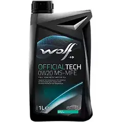 Моторное масло, синтетическое OFFICIALTECH 0W-20 MS-MFE, 1 л WOLF 1201734929 FU NYR 5413048331251 8331251
