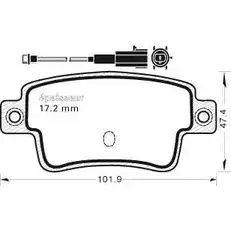 Тормозные колодки, дисковые, комплект MGA 1202268058 1012 5H7HZ CP9V 7U