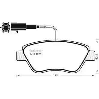 Тормозные колодки, дисковые, комплект MGA NXEPED P 3I0VMQ 1202268150 1042 изображение 0