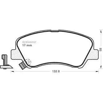 Тормозные колодки, дисковые, комплект MGA 1095 T 7ZA1GC JLYNZP 1202268302 изображение 0