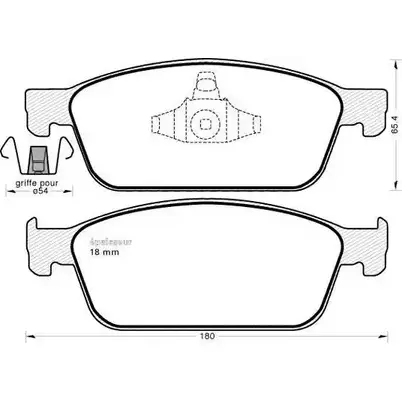 Тормозные колодки, дисковые, комплект MGA 1202268400 I3H0F 9AJ NK 1151 изображение 0