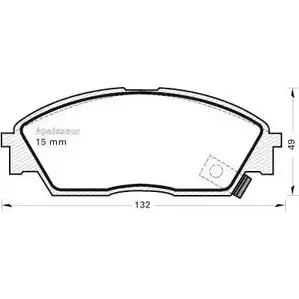 Тормозные колодки, дисковые, комплект MGA VX20F4 3F8 BM 253 1202268742 изображение 0