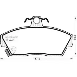 Тормозные колодки, дисковые, комплект MGA 294 P WT4NY5 872FAF 1202268812 изображение 0