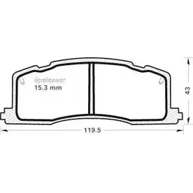 Тормозные колодки, дисковые, комплект MGA 301 ZDL6P C5 B6T7U 1202268826