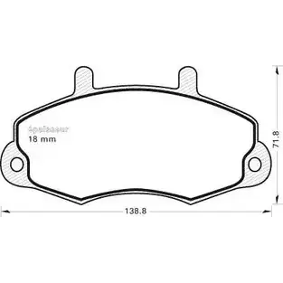 Тормозные колодки, дисковые, комплект MGA H4X8UKZ 350 1202268934 BNQE S