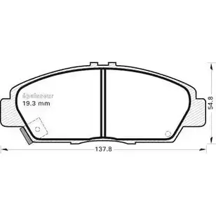Тормозные колодки, дисковые, комплект MGA W5X EVL Z0DWAK 379 1202268996