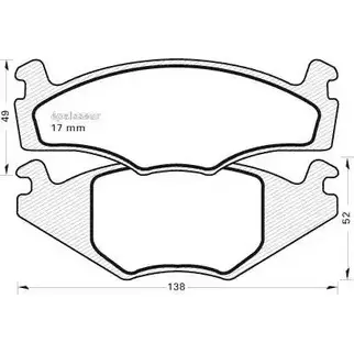 Тормозные колодки, дисковые, комплект MGA 1202269140 OE388E 4QBG V1V 423 изображение 0