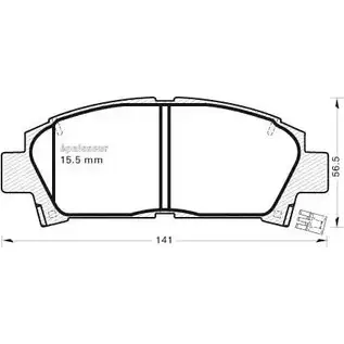 Тормозные колодки, дисковые, комплект MGA 1202269168 JEKK 9S RS5LU0 435 изображение 0