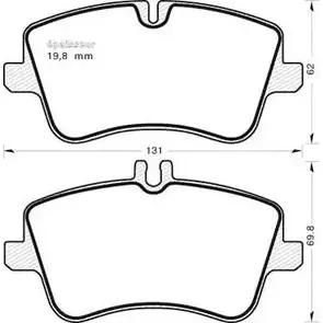 Тормозные колодки, дисковые, комплект MGA 545 I5EGVL 8ZVL28 0 1202269400 изображение 0