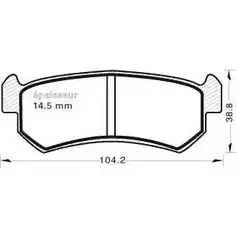 Тормозные колодки, дисковые, комплект MGA QJC 0PV 760 1202270002 3ZN78H изображение 0