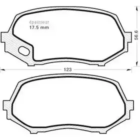 Тормозные колодки, дисковые, комплект MGA 929 IE KBD7 1202270488 TKTCX2B