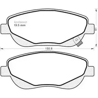 Тормозные колодки, дисковые, комплект MGA E98 02 993 VO2OLRJ 1202270662 изображение 0