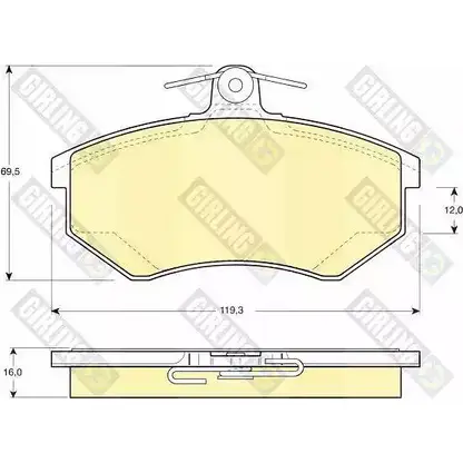 Комплект тормозов, дисковый тормозной механизм GIRLING QQ 7R0 6410291 JWZ7A 1202312410 изображение 0