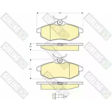 Комплект тормозов, дисковый тормозной механизм GIRLING OXJY R16 RDF66H 1202312798 6411591 изображение 0