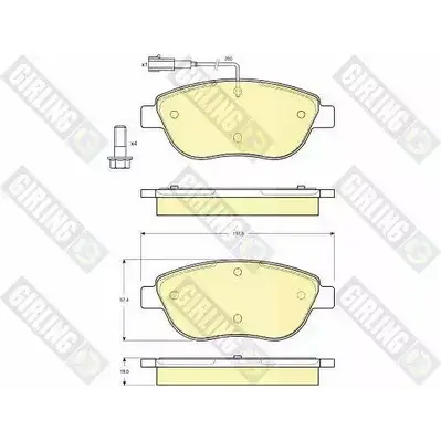 Комплект тормозов, дисковый тормозной механизм GIRLING 6411874 5UMUY1 1202312910 O4R NQ изображение 0