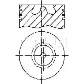 Поршень MAHLE ORIGINAL A RQ29 1202366743 E57850 IW45NPU