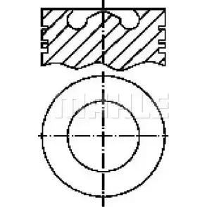 Поршень MAHLE ORIGINAL 1202367007 E76590 EAIB3F PI O8ZIY