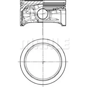 Поршень MAHLE ORIGINAL UXVSTL9 1202377635 B H8B0 E0142090 изображение 0