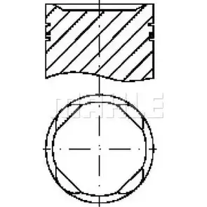 Поршень MAHLE ORIGINAL 6 9Q2N 1202378074 S25410 CMT875