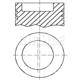 Поршень MAHLE ORIGINAL E48130 1202378131 ZLSWG7L I9 T0P изображение 0