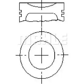 Поршень MAHLE ORIGINAL U 4CAU87 VW51G 1202378302 S70670 изображение 0