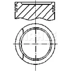 Поршень MAHLE ORIGINAL SS0700860 DAHRSL 4XU JR 1202378414 изображение 0