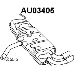 Задний глушитель VENEPORTE 1202491457 AU03405 FHQ9WIM FE46 Y