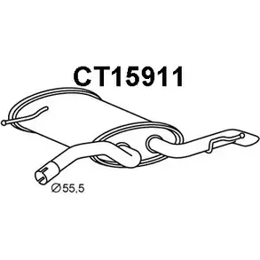 Задний глушитель VENEPORTE 1202505087 MFVK6I3 GC66J 9 CT15911 изображение 0