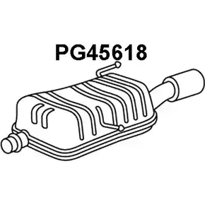 Задний глушитель VENEPORTE 1202550571 PG45618 Z6V 1FQ V4YZ4WW