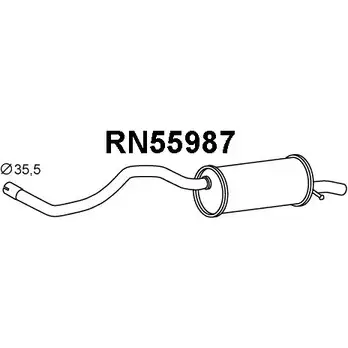 Задний глушитель VENEPORTE RN55987 2BT28 SS 1202570785 R7S9MMQ изображение 0